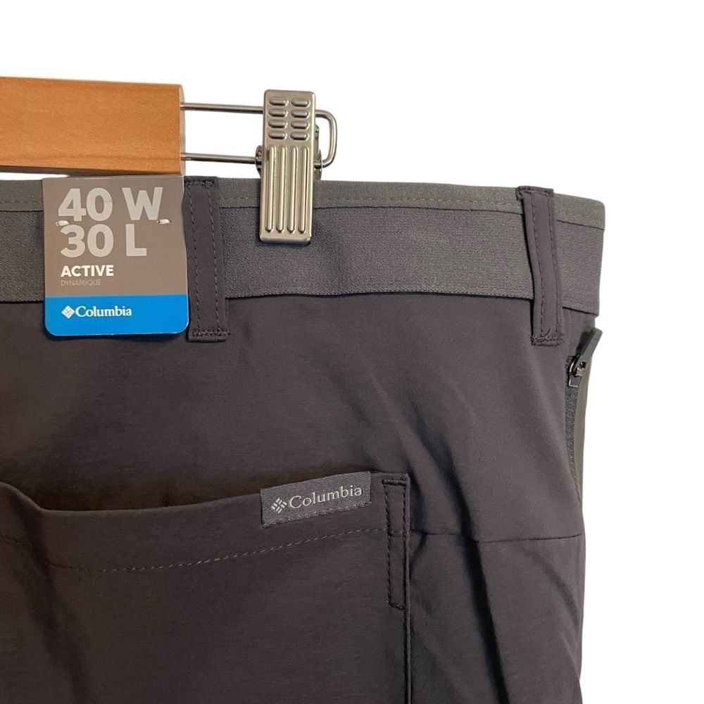 Columbia Omni Shade Active Fit Tech Trail II Pants Grey Size 40 NWT - Picture 6 of 7